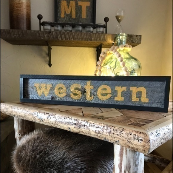 Western Art Barnwood Sign Handcrafted & Painted